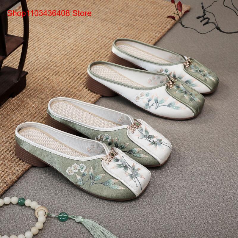 Ethnic Style - New Embroidered Slippers for Home Flat