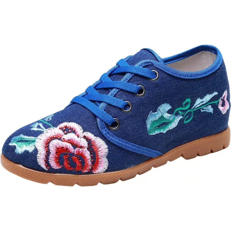 Ethnic Style - Woman Increased Internal Embroidered Cloth Shoes