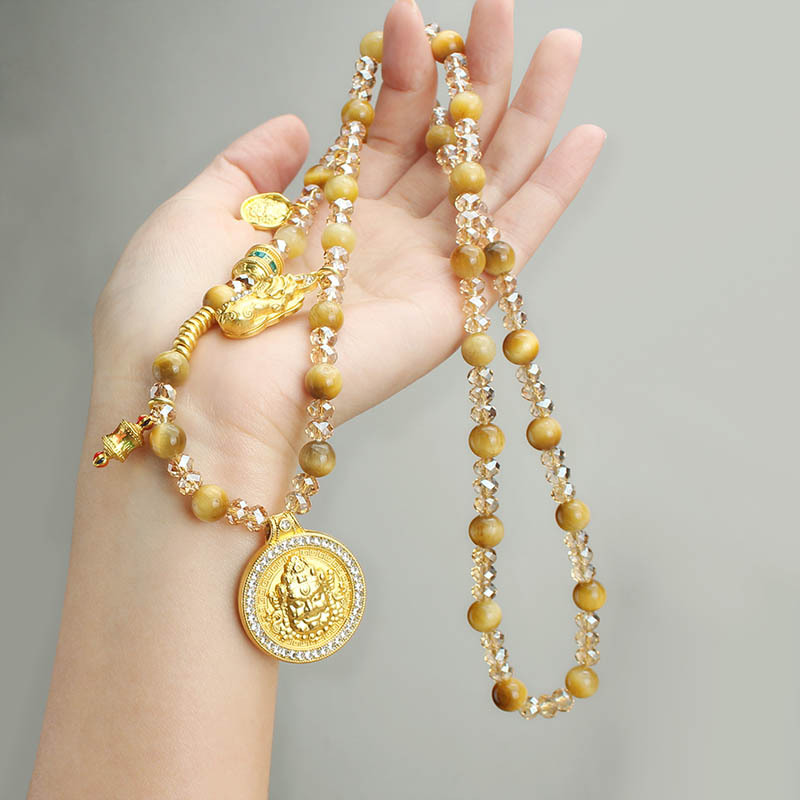Ethnic Fashion Way - Golden Tiger's Eye Stone Beaded Necklace
