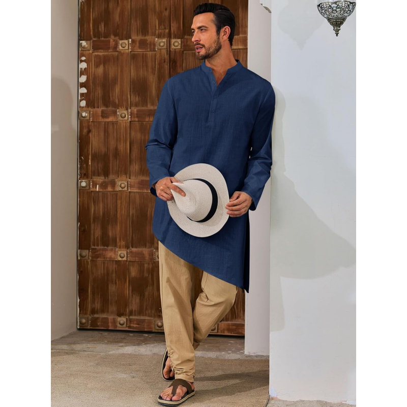 Mens Kaftan Robe Thobe Cotton  - огляд і ціна Kurta Men Cotton