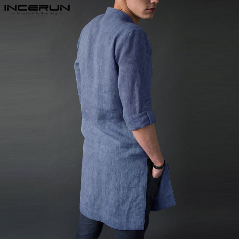 INCERUN Men's Long Sleeve Midi - огляд і ціна Kurta Men Cotton