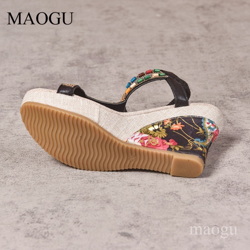 Boho Beaded Floral Wedge Sanda - огляд і ціна Ethnic And Fashion