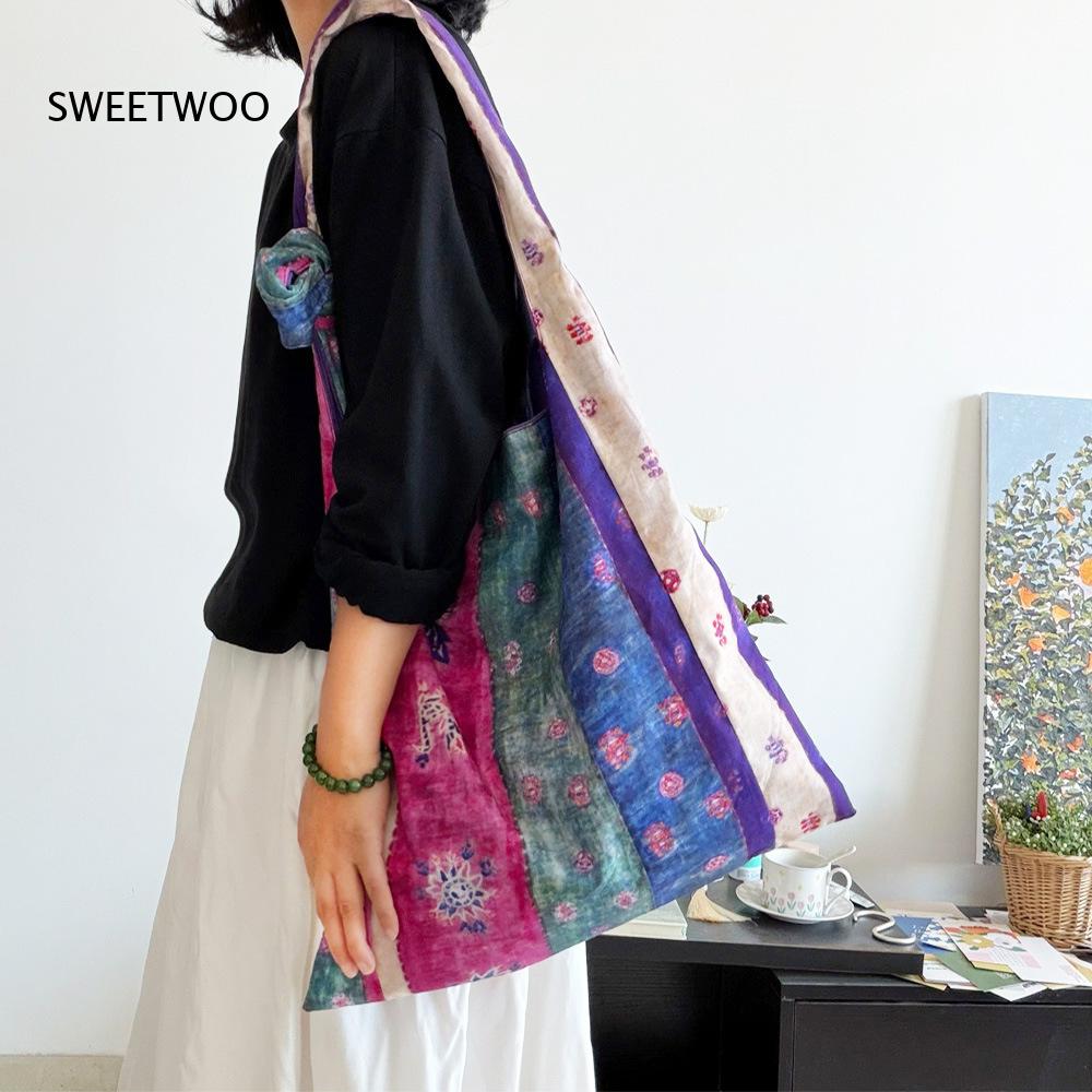 Purple Patchwork Ethnic Stripe - огляд і ціна Ethnic Fashion Way