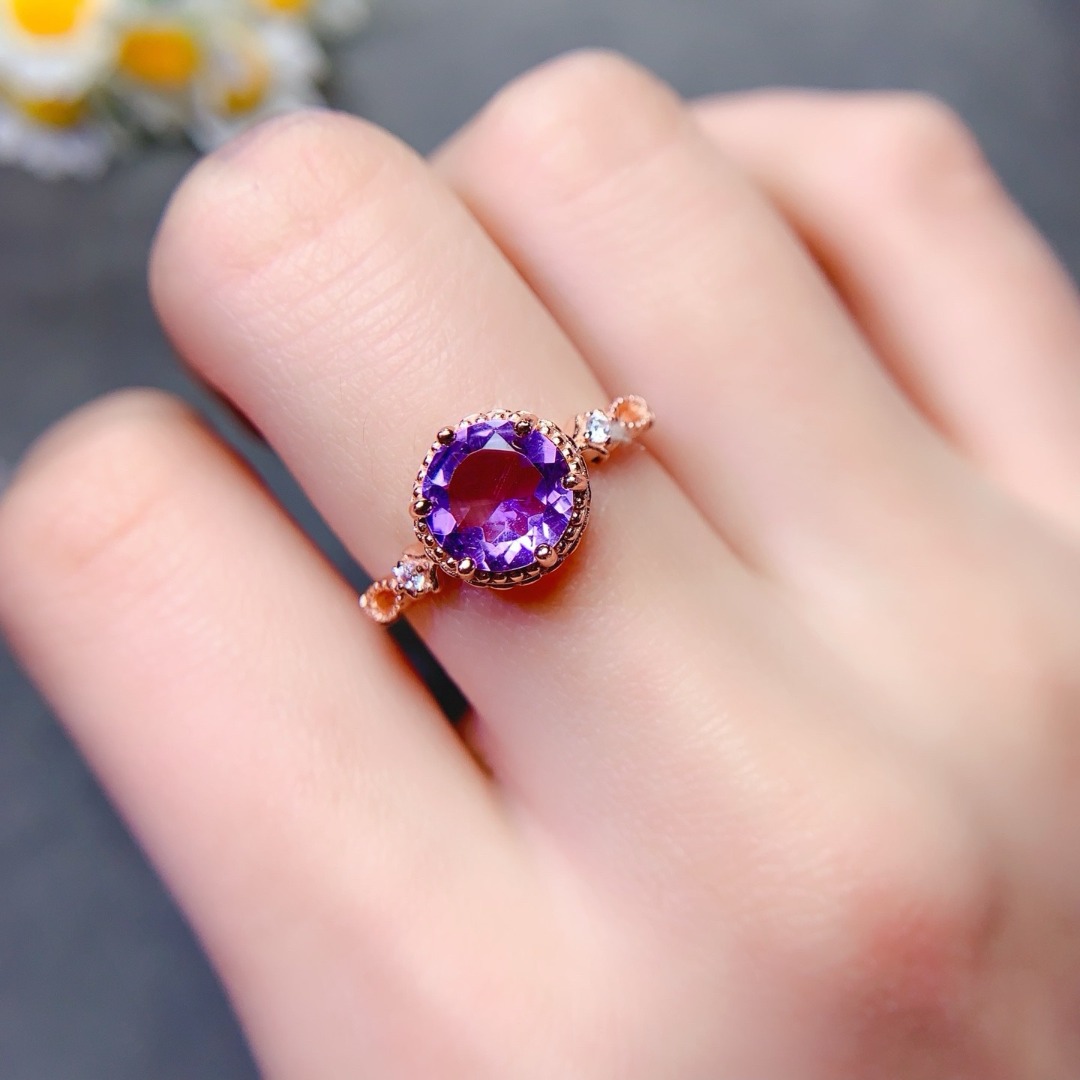 Dazzling Natural Amethyst Ring - огляд і ціна Ethnic Wear Fashion Designer