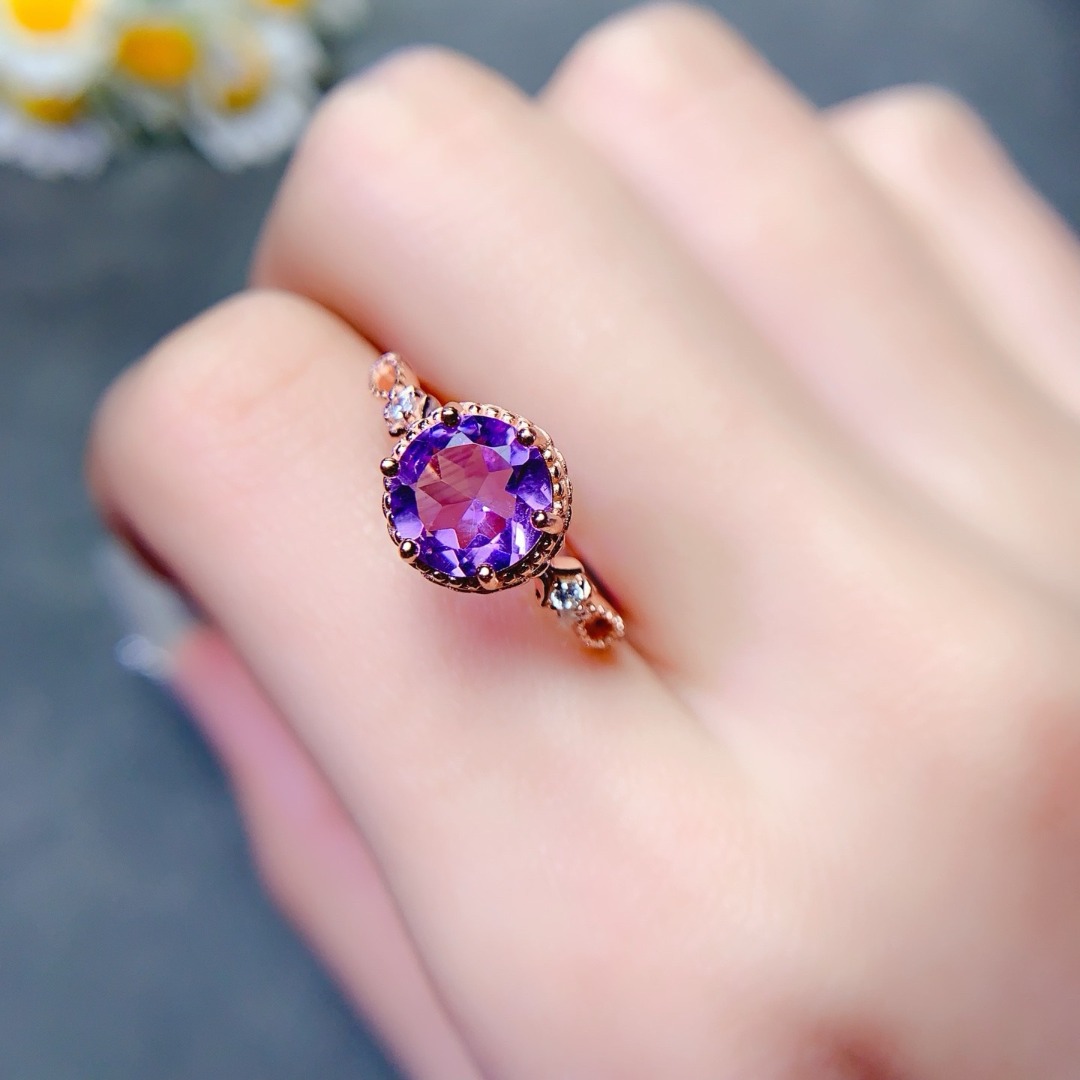 Dazzling Natural Amethyst Ring - огляд і ціна Ethnic Wear Fashion Designer