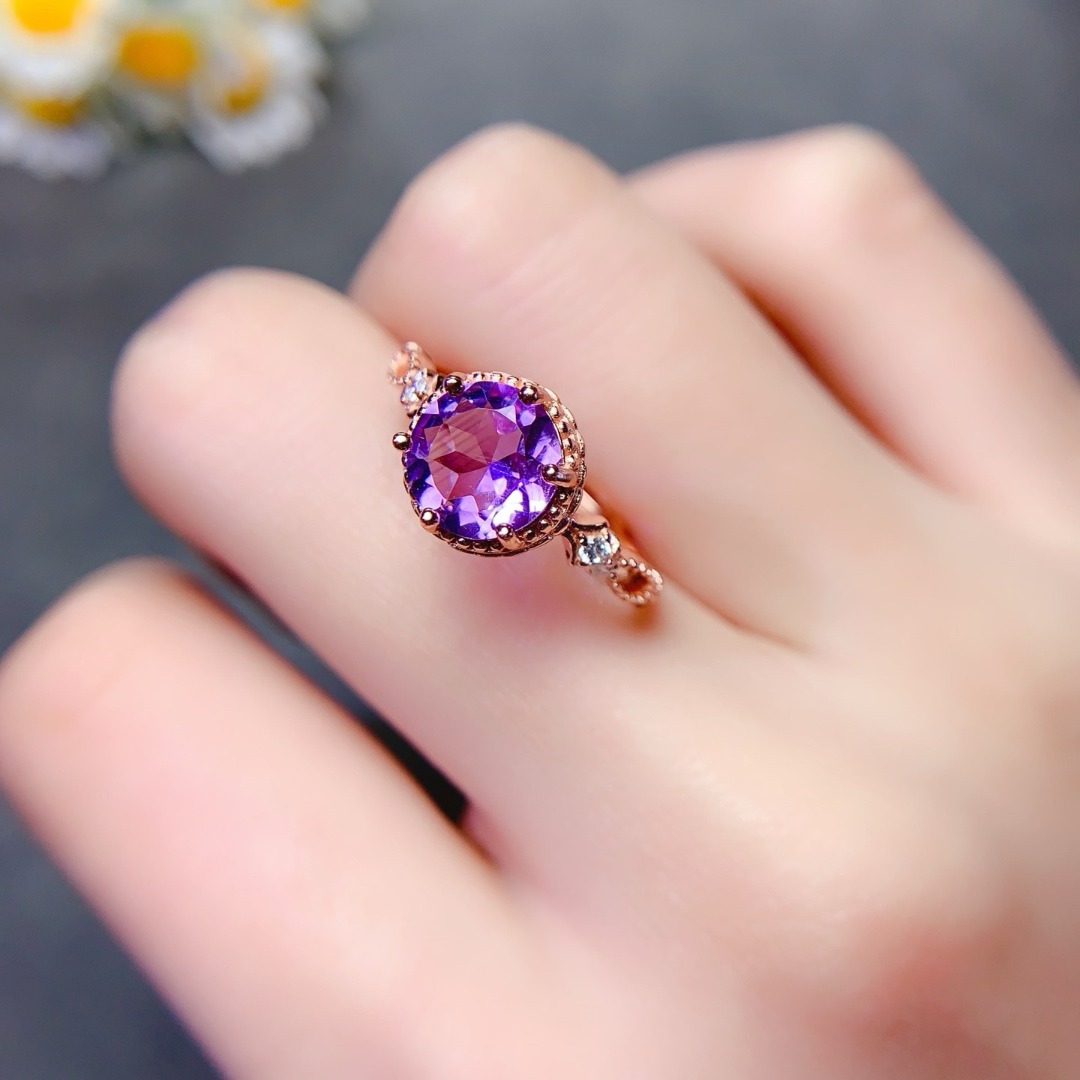 Dazzling Natural Amethyst Ring - огляд і ціна Ethnic Wear Fashion Designer