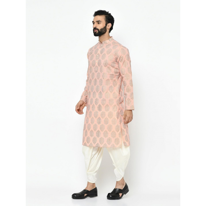 Mens Kurta - Printed Cotton Bl - огляд і ціна Kurta Men Cotton