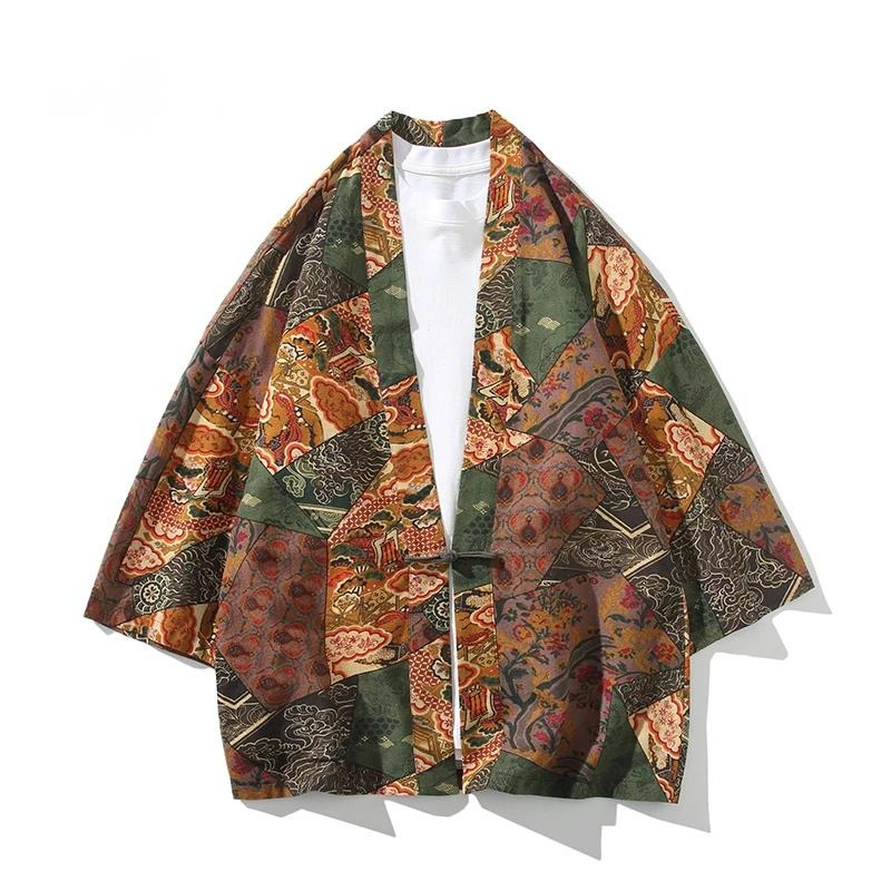 Ethnic Style Print Yukata Men  - огляд і ціна Ethnic And Fashion